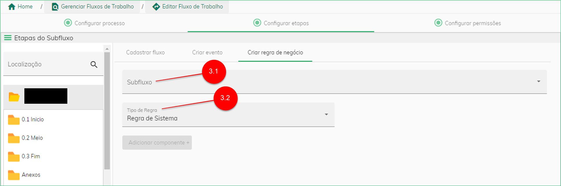 Criar regras de negócio